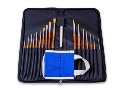 Set 18 Pinceles Hobby + Estuche + Water Box